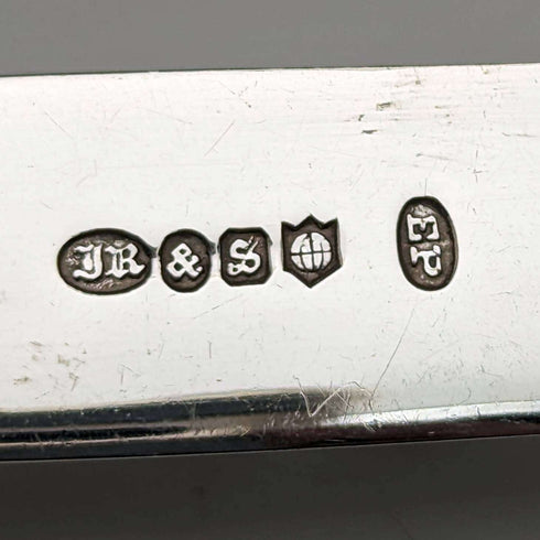 1930년대 영국 빈티지 실버 플레이트 디저트 커틀러리 6페어 세트 John Round