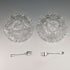 1927 British vintage cut glass dish pair sterling silver fork set CW Fletcher & Sons boxed