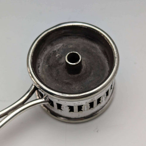 Hacia 1910, huevera inglesa antigua de plata chapada, Walker and Hall