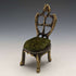 1920s Brass Chair Pocket Watch Holder Green Sheet