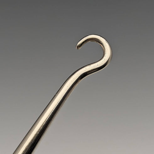 1898 British Antique Pure Silver Handle Button Hook Henry Williamson