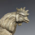 Pareja de figuras de gallo de peltre vintage