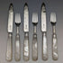 1897 British Antique Sterling Silver Blade White Pearl Shell Handle Cutlery 3 Pair Set J Barraclough