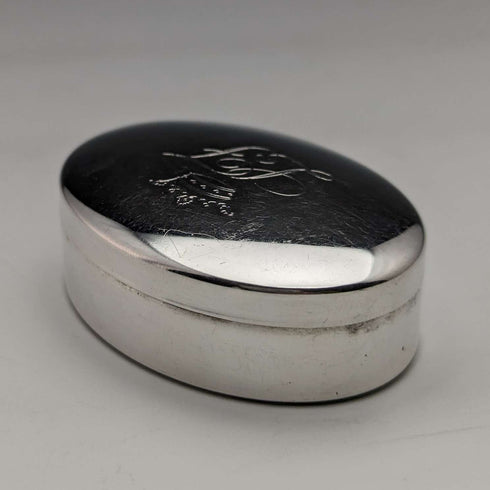 Italian Vintage Continental Silver Pill Case