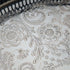 Bandeja de galería de plata chapada vintage británica, diámetro 26 cm, en caja, stock antiguo (deadstock)