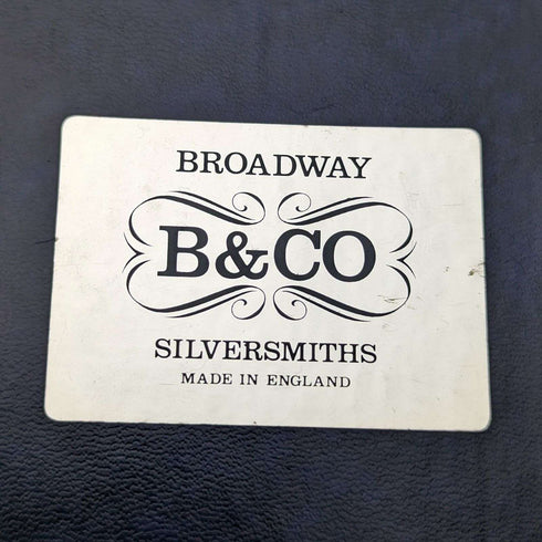 1987年 英国ヴィンテージ 純銀製ハンドル ケーキスライサー 箱入り Broadway