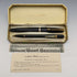 Set de pluma estilográfica y portaminas vintage Conway Stewart de Reino Unido, color negro, en estuche.