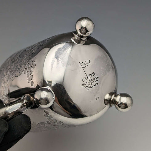 Taza de plata de ley antigua inglesa de 1904, 130 g, Walker and Hall