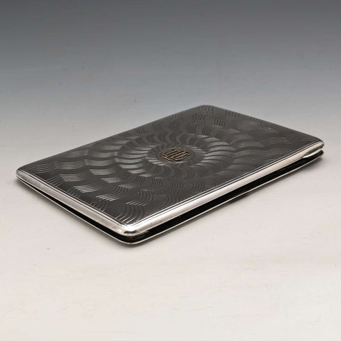 Estuche para cartas de plata esterlina antigua de Baccarat, 165 g