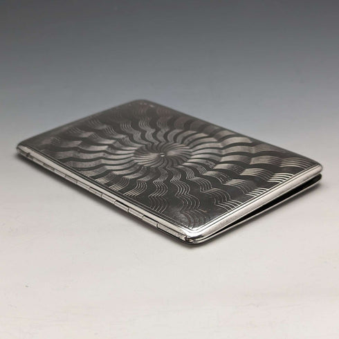 Estuche para cartas de plata esterlina antigua de Baccarat, 165 g