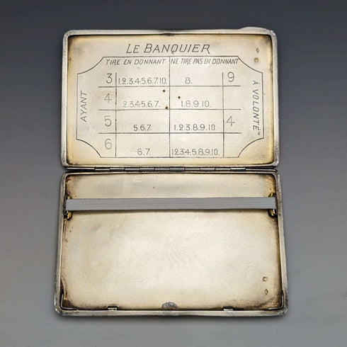 Estuche para cartas de plata esterlina antigua de Baccarat, 165 g