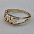 Anillo de oro de 9 quilates con grabado "LOVE", joyería vintage británica