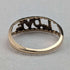 Anillo de oro de 9 quilates con grabado "LOVE", joyería vintage británica