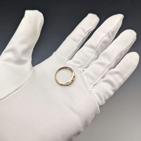Anillo de oro de 9 quilates con grabado "LOVE", joyería vintage británica