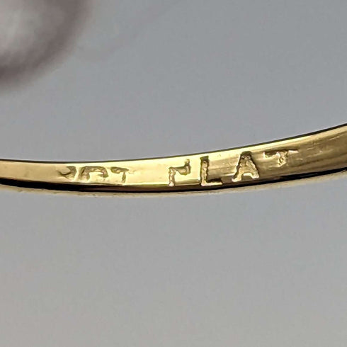 Anillo de oro de 9 quilates con triple diamante, joyería vintage británica