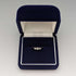 Anillo de oro de 9 quilates con triple diamante, joyería vintage británica