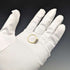 Anillo de oro de 9 quilates con triple diamante, joyería vintage británica