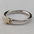 Anillo de plata de ley con estrella de oro de 9 quilates, joyería vintage británica