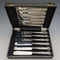 1973 British Vintage Sterling Silver Handle Cutlery 6 Pair Set Boxed Harrison Brothers