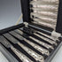 1973 British Vintage Sterling Silver Handle Cutlery 6 Pair Set Boxed Harrison Brothers