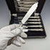 1973 British Vintage Sterling Silver Handle Cutlery 6 Pair Set Boxed Harrison Brothers