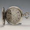 Reloj de bolsillo Longines antiguo de alrededor de 1924, caja saboneta extraplana de plata, en buen estado de funcionamiento