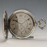 Reloj de bolsillo Longines antiguo de alrededor de 1924, caja saboneta extraplana de plata, en buen estado de funcionamiento