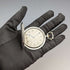 Reloj de bolsillo Longines antiguo de alrededor de 1924, caja saboneta extraplana de plata, en buen estado de funcionamiento