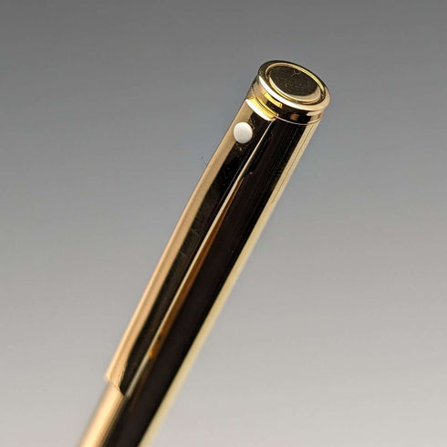 Juego de pluma estilográfica y bolígrafo vintage Sheaffer de EE. UU., chapado en oro, en estuche