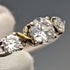 Anillo de plata de ley y oro de 9 quilates con circonita cúbica, joyería vintage británica