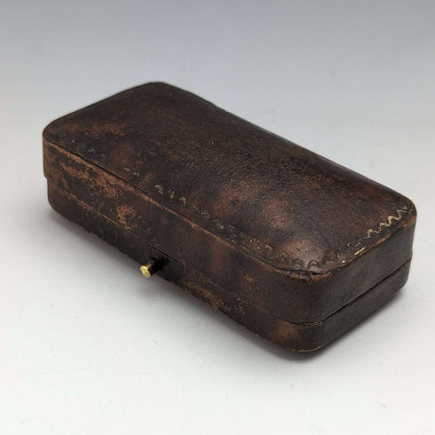 1875年頃 英国アンティーク 9ctゴールド製 小鳥装飾 ピンブローチ ケース入