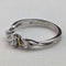 Anillo de plata de ley y oro de 9 quilates con circonita cúbica, joyería vintage británica
