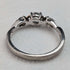 Anillo de plata de ley y oro de 9 quilates con circonita cúbica, joyería vintage británica