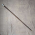 1901 British antique gentleman's walking stick, pure silver, engraved pattern, round handle, 89cm