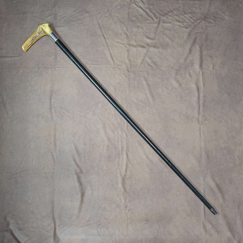 1889年 英国古董绅士手杖 鹿角手柄 91cm