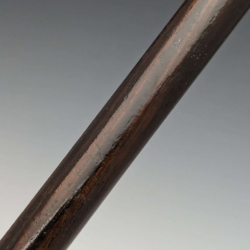 1901 British antique gentleman's walking stick, pure silver, engraved pattern, round handle, 89cm