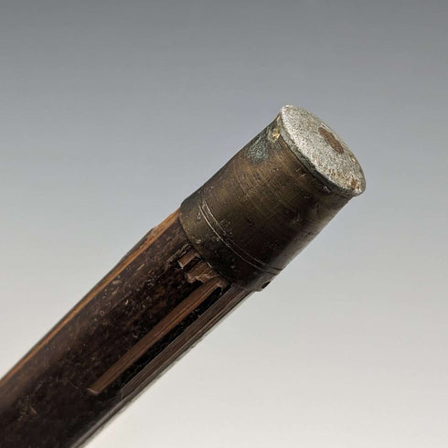 1918年 英国古董绅士手杖 竹制杖身 纯银圆柄 91cm