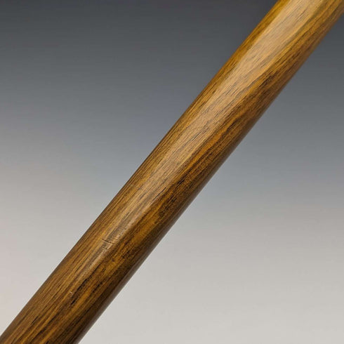 Bastón de caballero antiguo británico de 1922, eje marrón, con adornos de plata pura y mango curvo, 92 cm