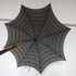 1932 British Vintage Men's Umbrella, Woven Pattern, Sterling Silver, Round Handle, 87cm