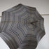 1932 British Vintage Men's Umbrella, Woven Pattern, Sterling Silver, Round Handle, 87cm