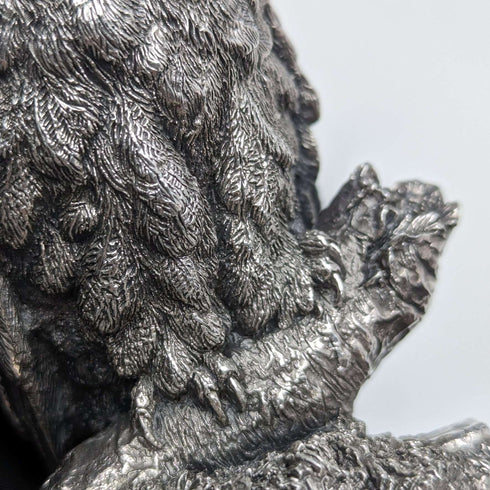 Escultura de búho con baño de plata pura, de Country Artists, Reino Unido