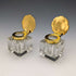 1935년 영국 빈티지 순은 도금 펜 스탠드 & 잉크병 세트 Goldsmiths & Silversmiths