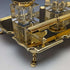 1935년 영국 빈티지 순은 도금 펜 스탠드 & 잉크병 세트 Goldsmiths & Silversmiths