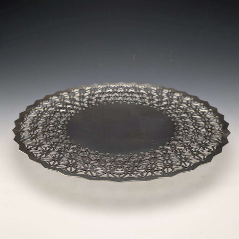 20世纪初 英国古董镀银盘 直径27cm Mappin&Webb