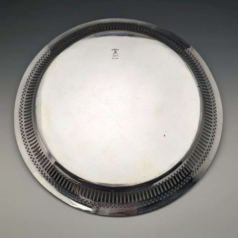 20세기 초 미국 앤티크 실버 플레이트 트레이 지름 28cm 고햄(Gorham)