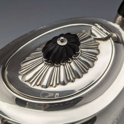 1902年頃 英国アンティーク 純銀製バチェラーティーポット3点セット 計540g Walker&Hall