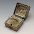 Caja para anillos de cuero vintage británica Alfred Wolf Ltd