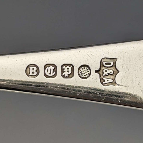 1900년경 영국 앤티크 실버 플레이트 티스푼 6본 세트 다니엘 앤 아터(Daniel & Arter)