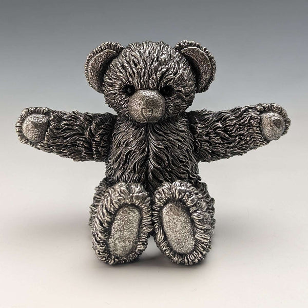 Figura de oso de peluche bañada en plata, Country Artists, Reino Unido
