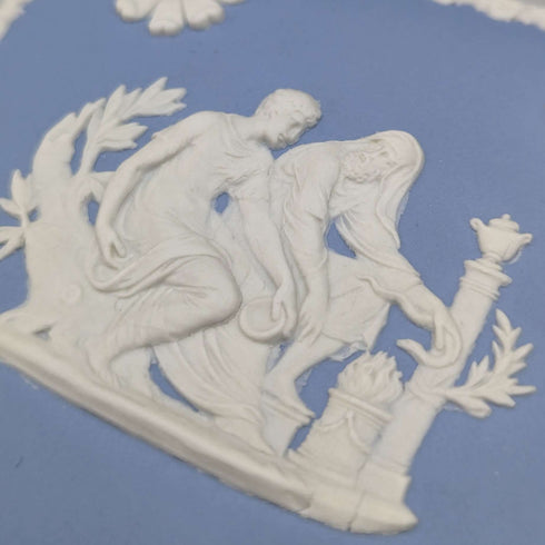 英國復古 Wedgwood Jasperware 方形錶殼 小號錶殼 淡藍色